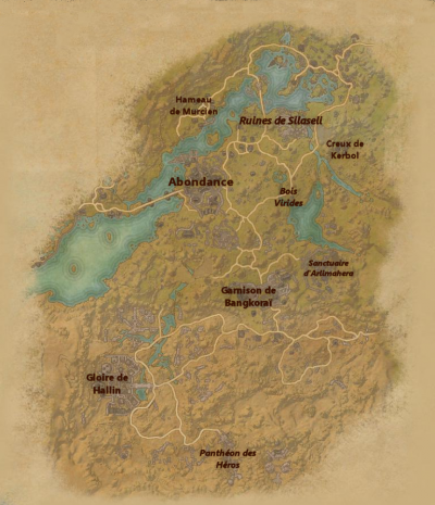 Carte de la région de Nagkoraï en 2E 582.